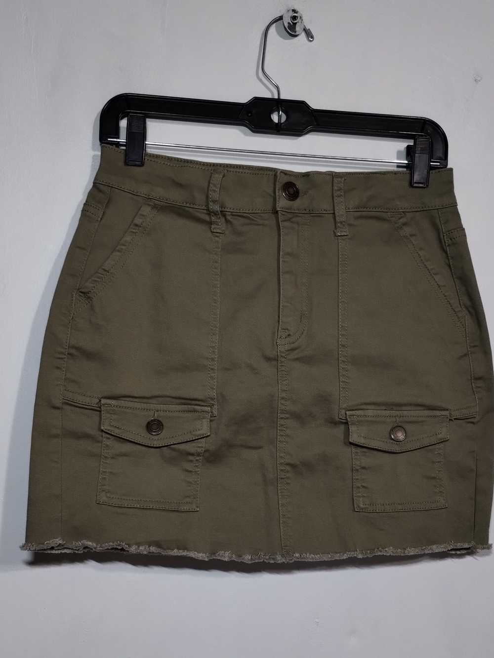 SO Olive Green Cargo Mini Skirt